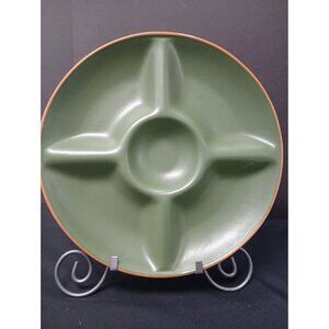 Vintage Casa Verde Terra Cotta Divided Platter Tableware